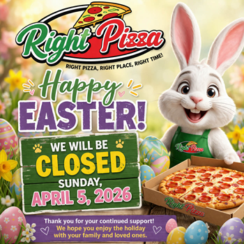 Closed on Easter Sunday 2026